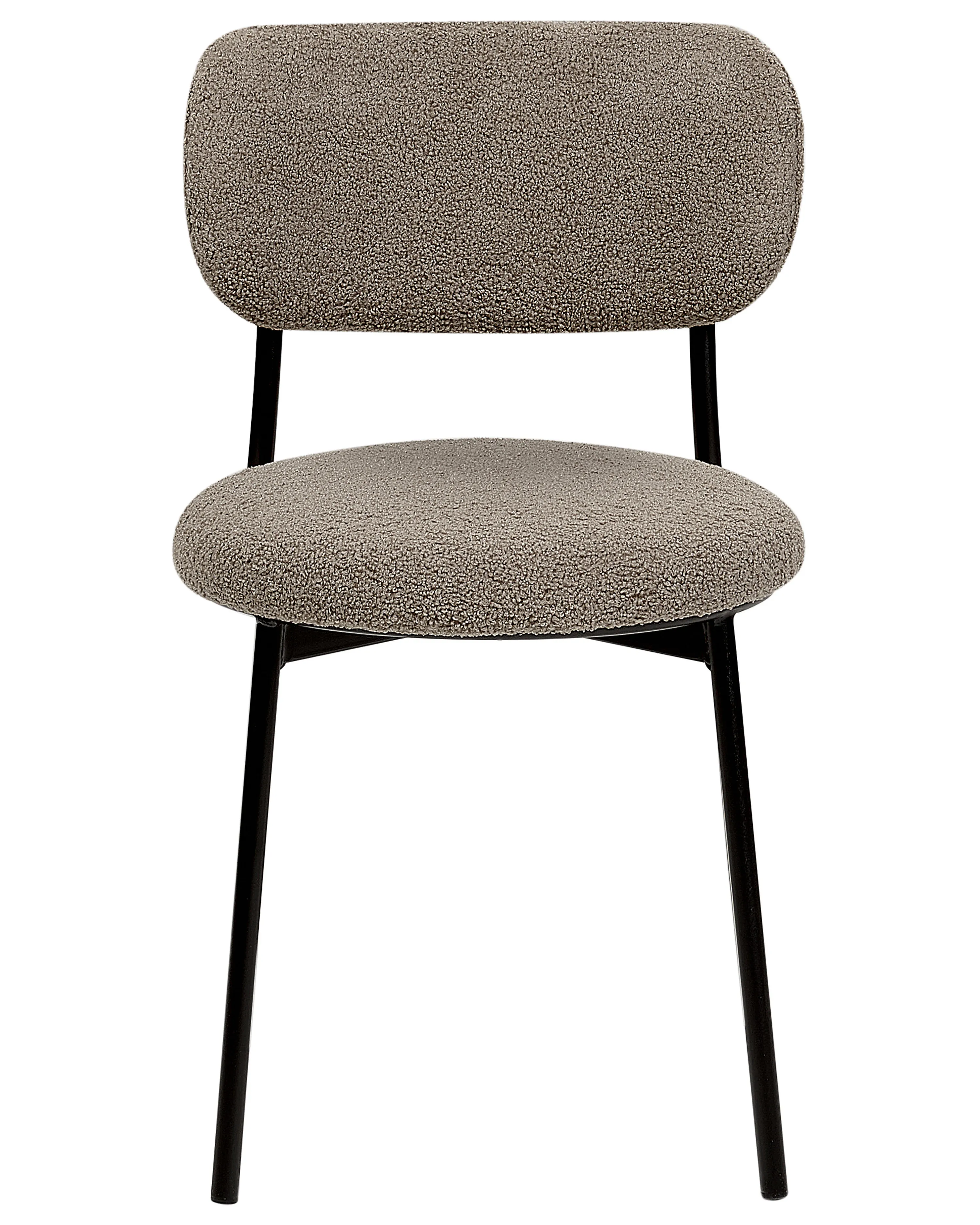 Set van 2 eetkamerstoelen CASEY Bouclé Taupe