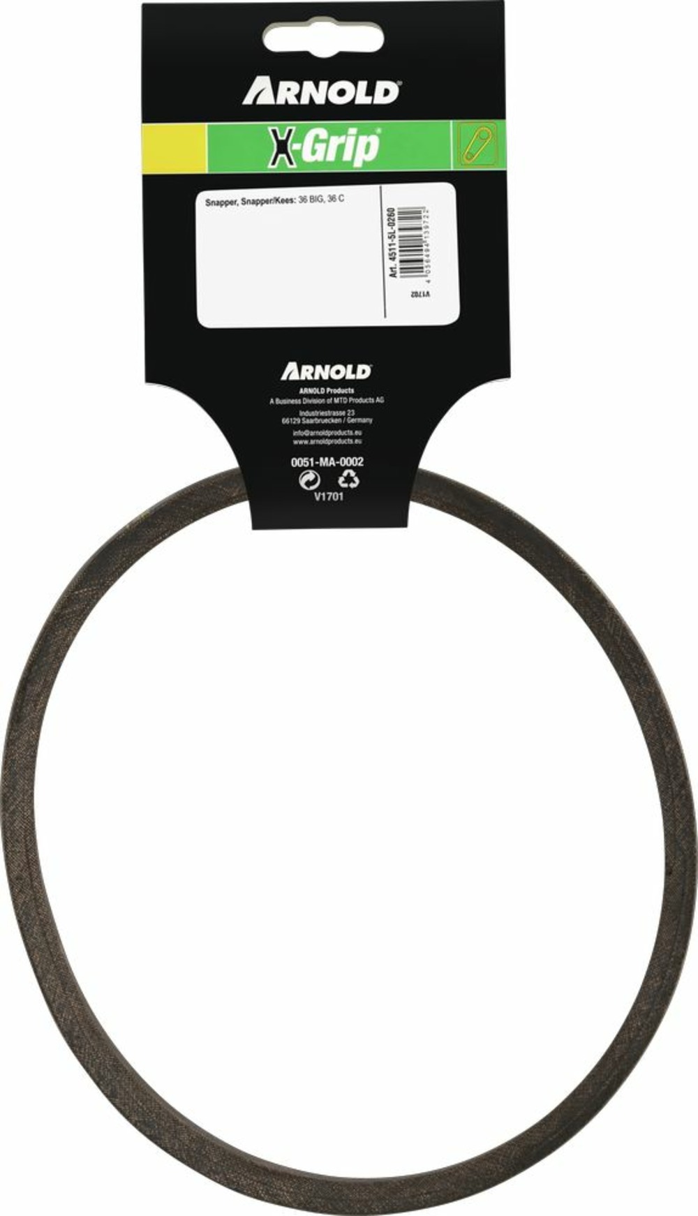 Courroie trapézoïdale x-grip v de type 5l260