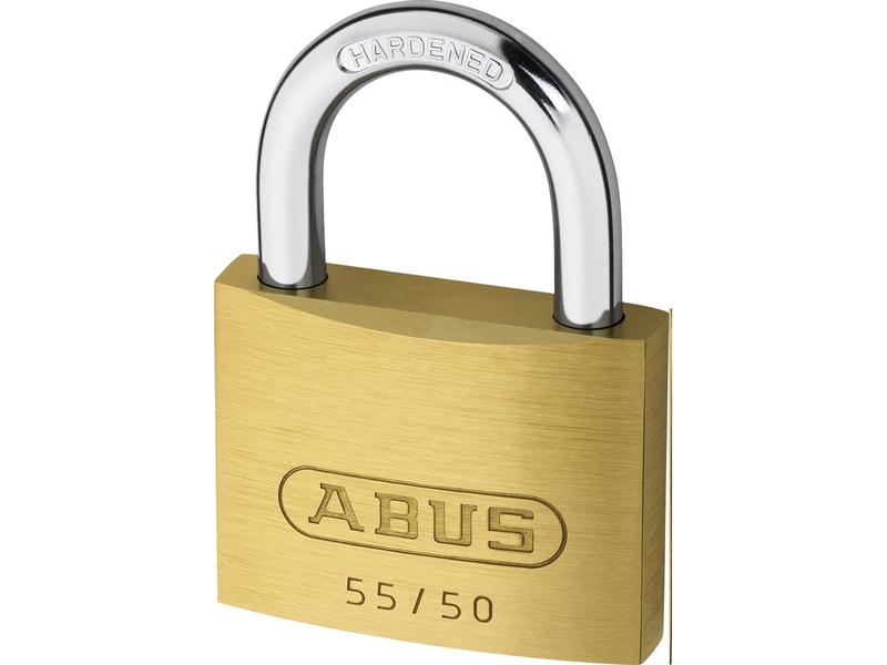 Abus Vorhängeschloss 55/50 Gold Messing Vorhangschloss mit Basisschutz