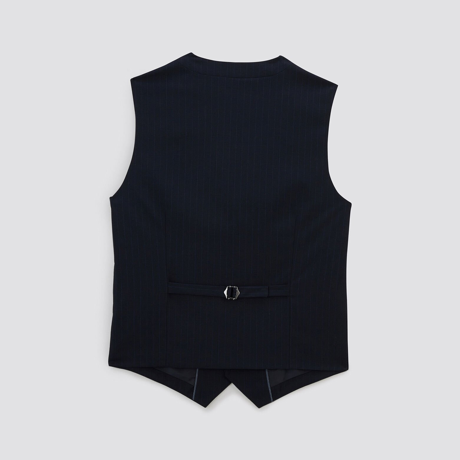 Gilet de costume rayé slim Bleu