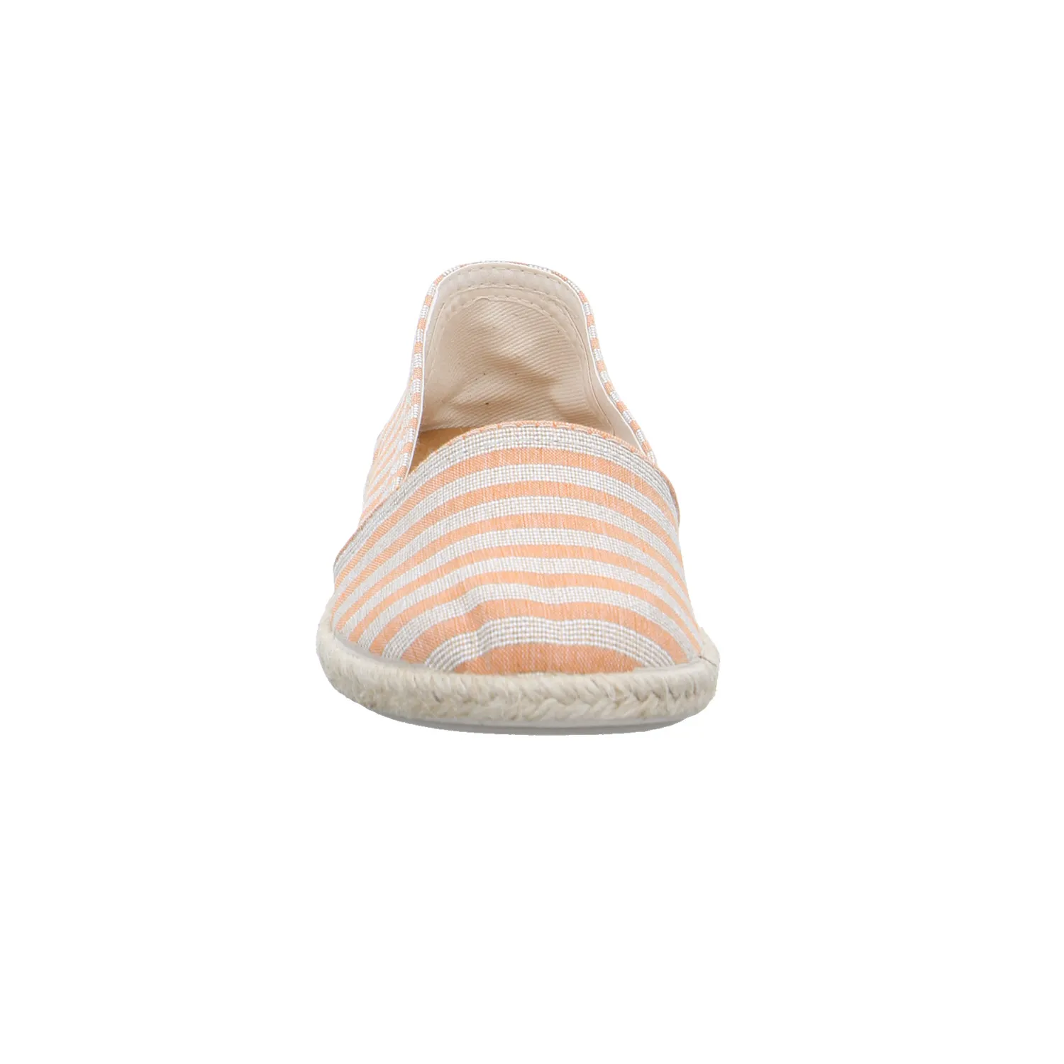 SCHUHENGEL Espadrille Orange Textil  mit Lederdecksohle
