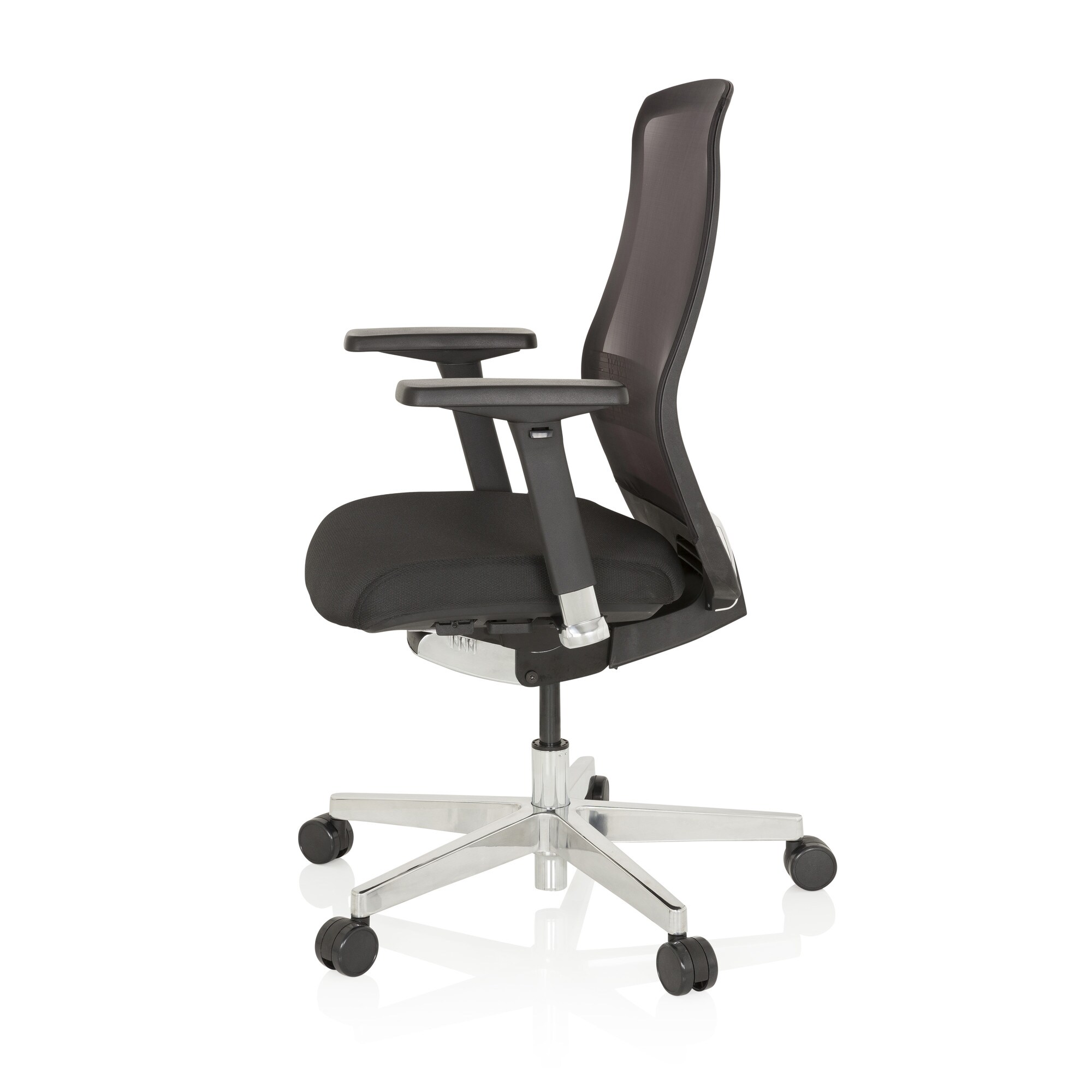 High End Bürostuhl FOUNTAINE Stoff/Netzstoff mit Armlehnen (höhenverstellbar) hjh OFFICE