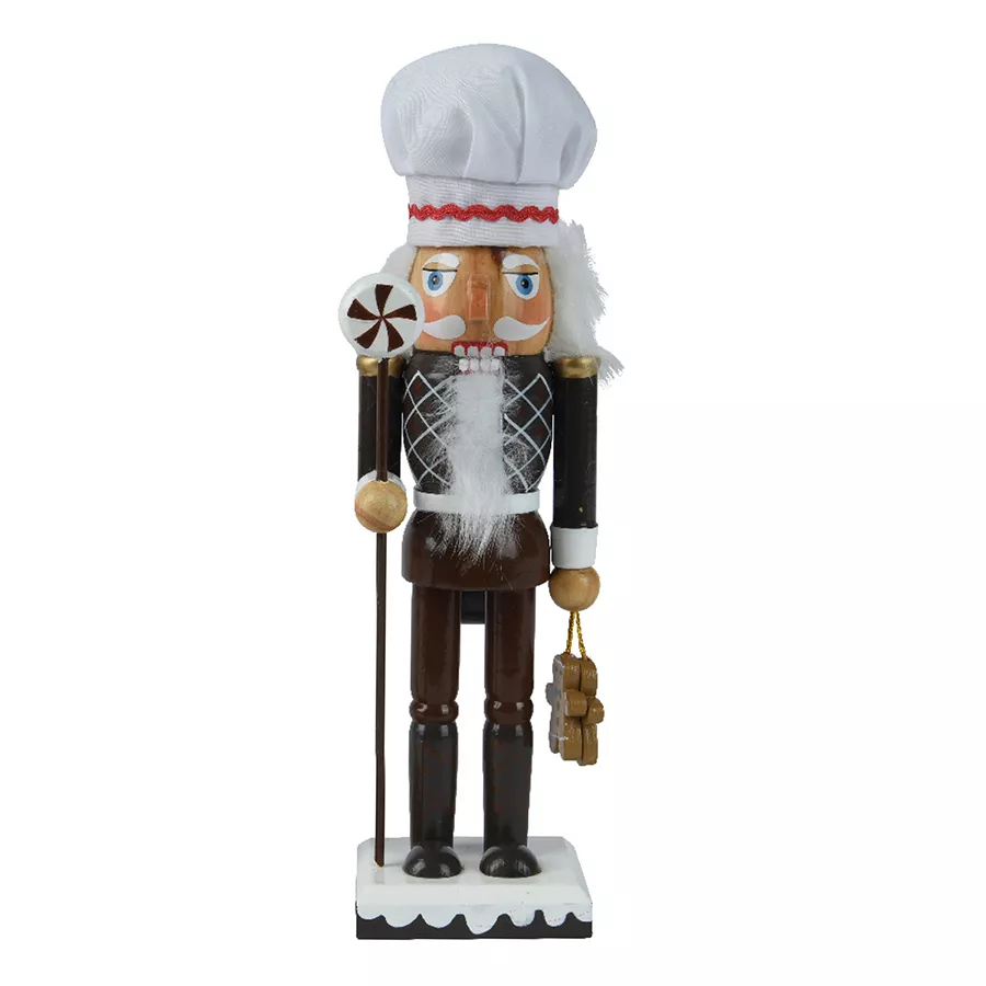 Soldat Casse-noisette en bois (H25 cm) Cuisinier Chocolat