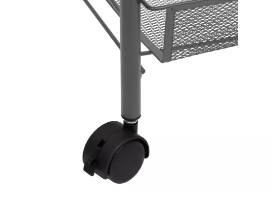 Chariot de cuisine à 5 niveaux Gris 46x26x105 cm Fer