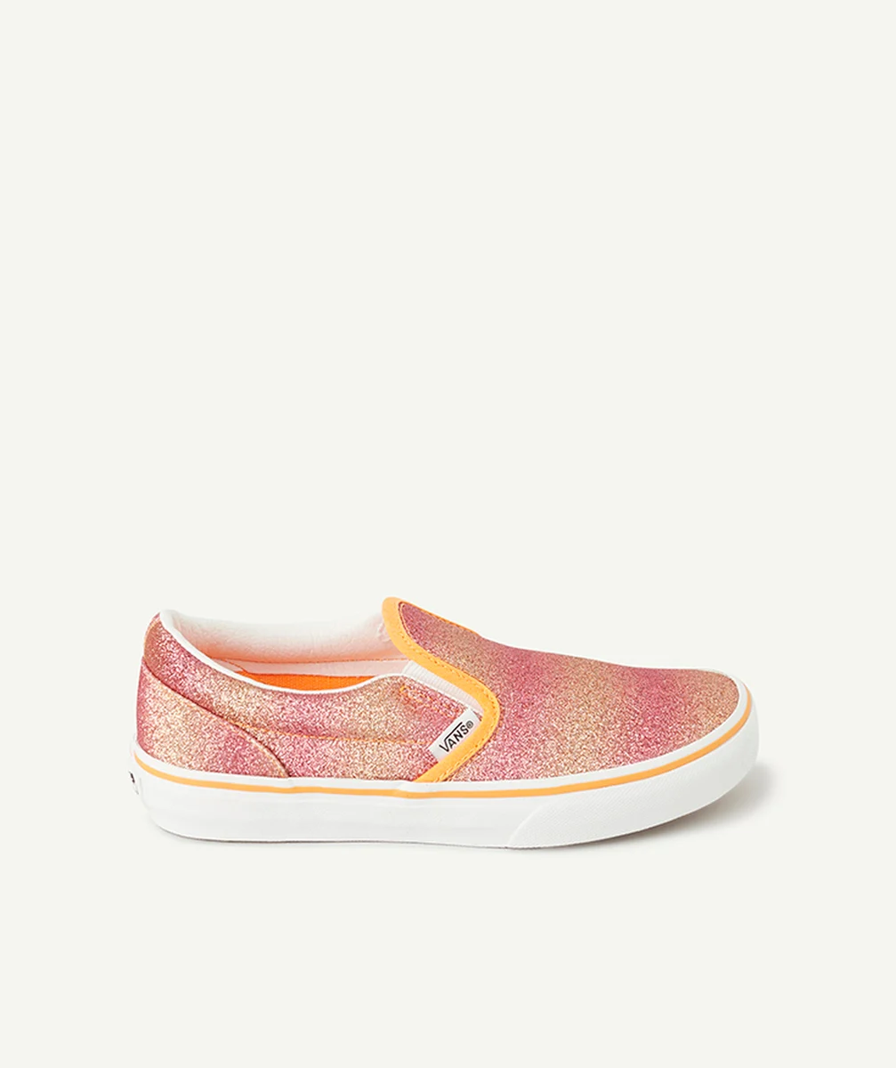 VANSchaussures classic slip-on enfant à paillettes oranges