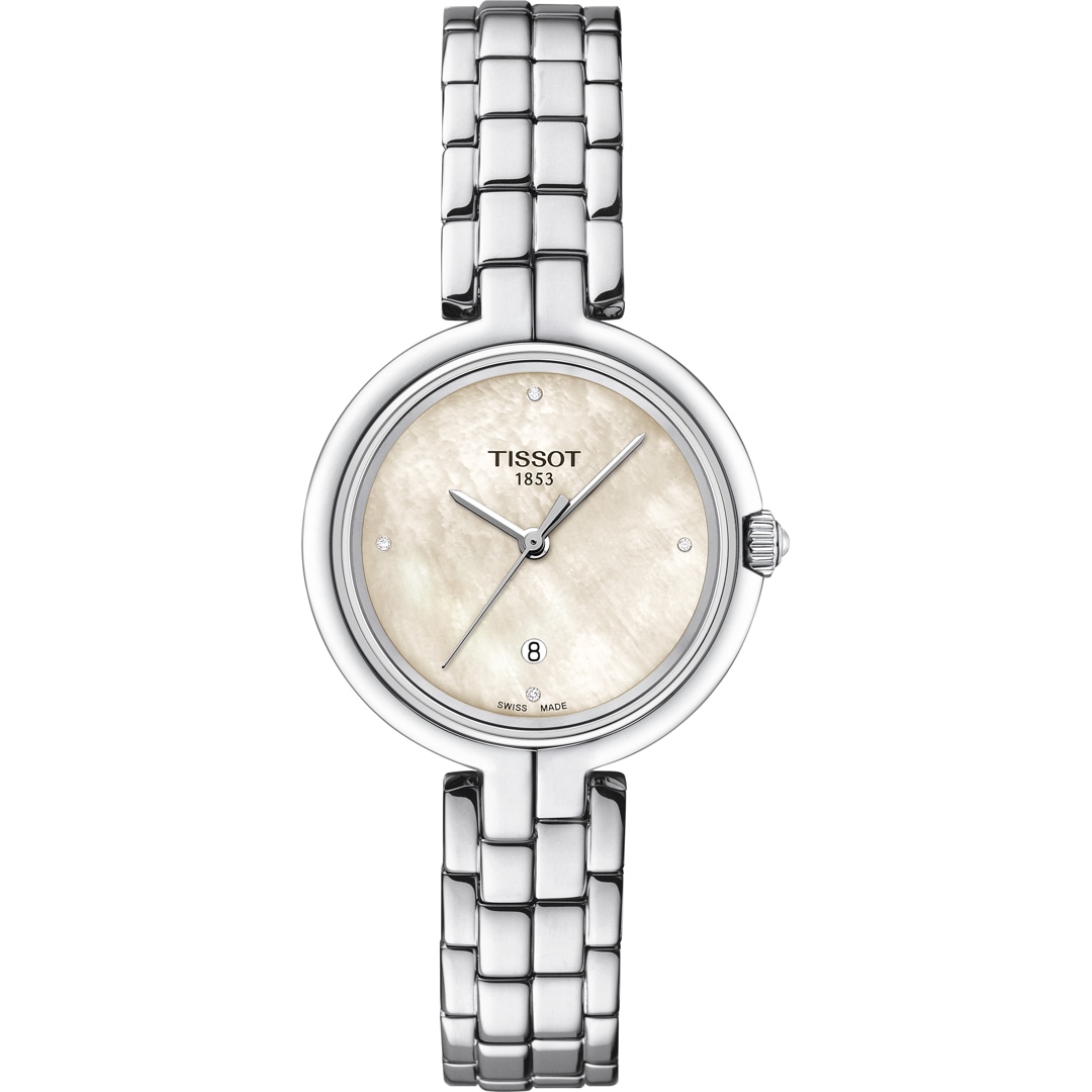 Tissot Flamingo Diamonds Silbrig