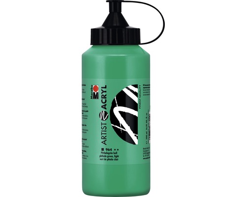 Marabu Artist Acrylic, ftalogroen licht 964, 500ml