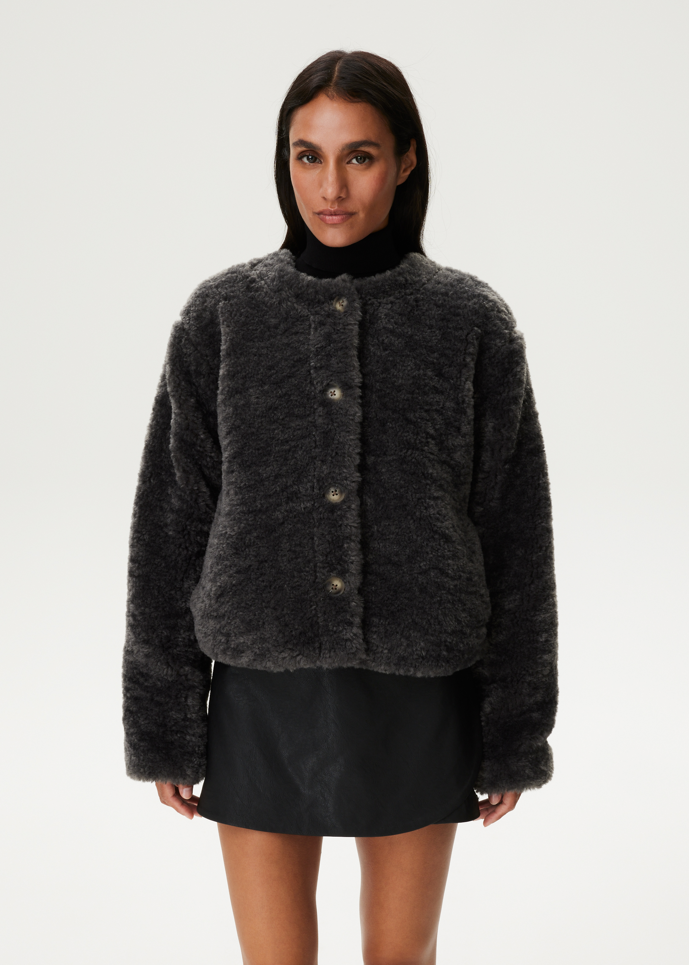 Korte teddy jas