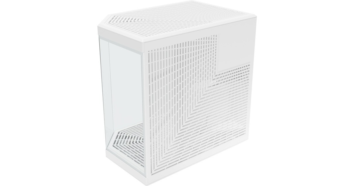 HYTEY70 midi tower behuizing  (Wit | 2x USB-A | 1x USB-C | Tempered Glass)