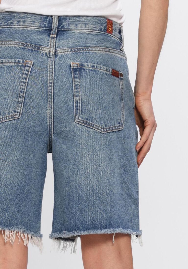 blauwe 7 for all mankind wide jeans lola shorts wave