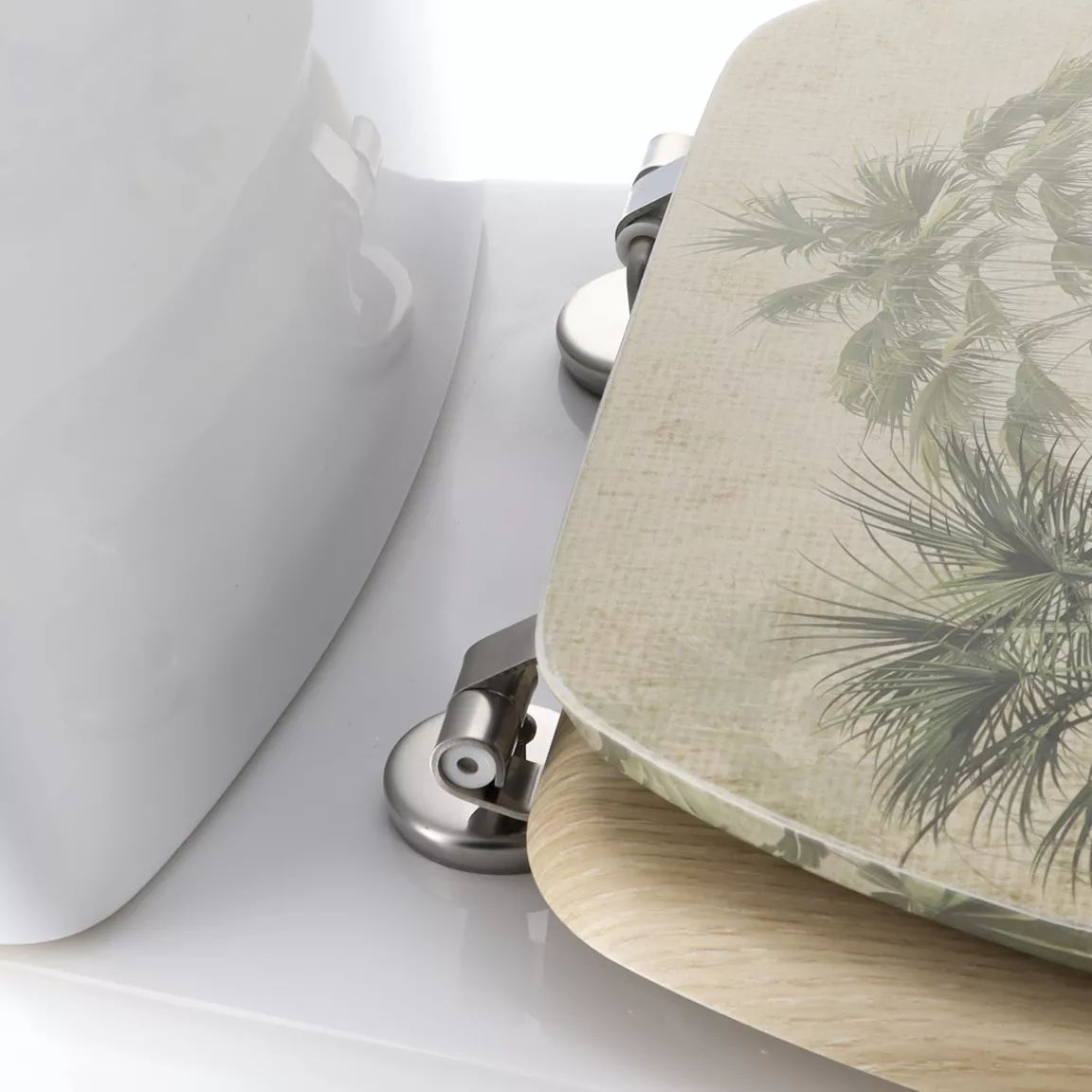 Abattant WC 18 pouces façon bois Palmiers Florida