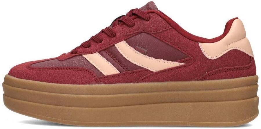 POSH by Poelman BODIE Dames Sneakers Bruin Met Beige