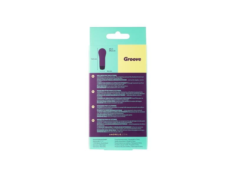 Amorelie Auflegevibrator «Groove» Violett Hochwertiges Sextoy zur klitoralen Stimulation