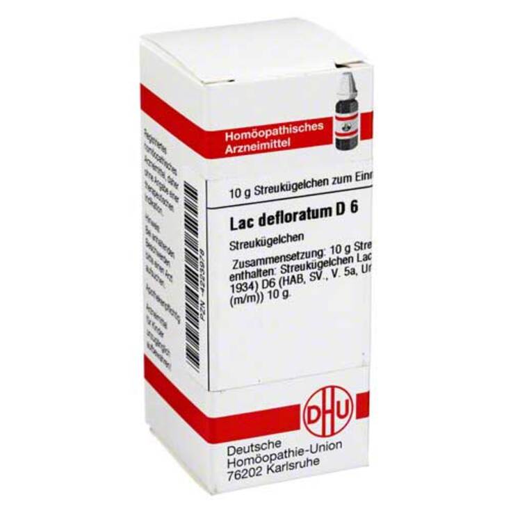 DHU Lac defloratum D 6 Globuli, 10 g
