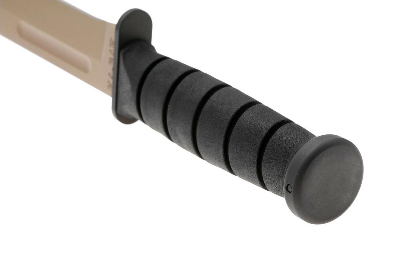 Spartan KA-BAR SB54, FDE CPM MagnaCut, Black, Black Kydex Sheath, vaststaand mes