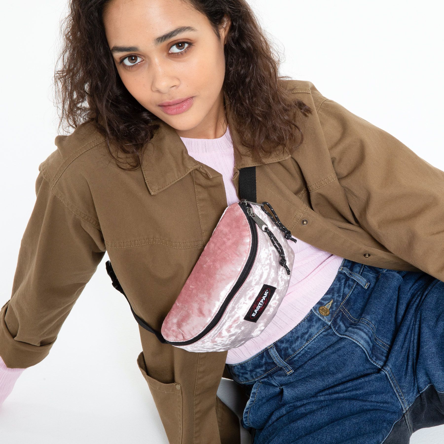 Eastpak Springer Crushed Pink Velvet