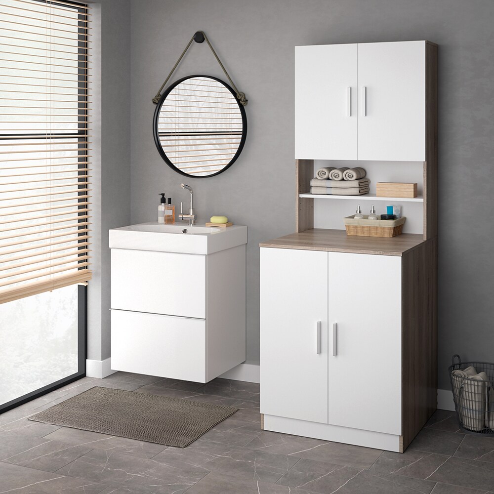 Vicco Waschmaschinenschrank Badschrank Hochschrank Liana sonoma Badregal Überbau