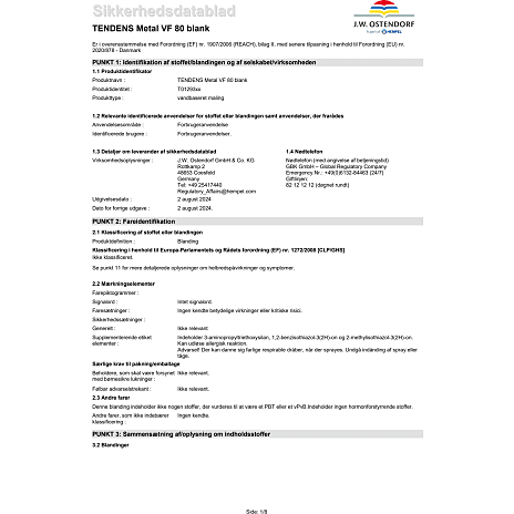Tendens metalmaling 80 blank 0.25 liter