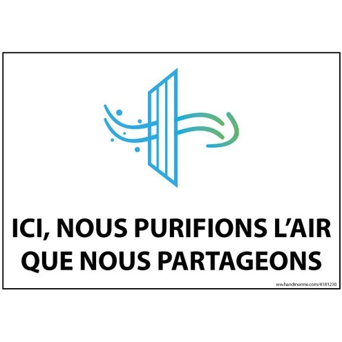 Autocollant - Ici, nous purifions l'air que nous partageons
