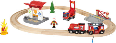 BRIO World 33815 Togsett med Brannmannstema