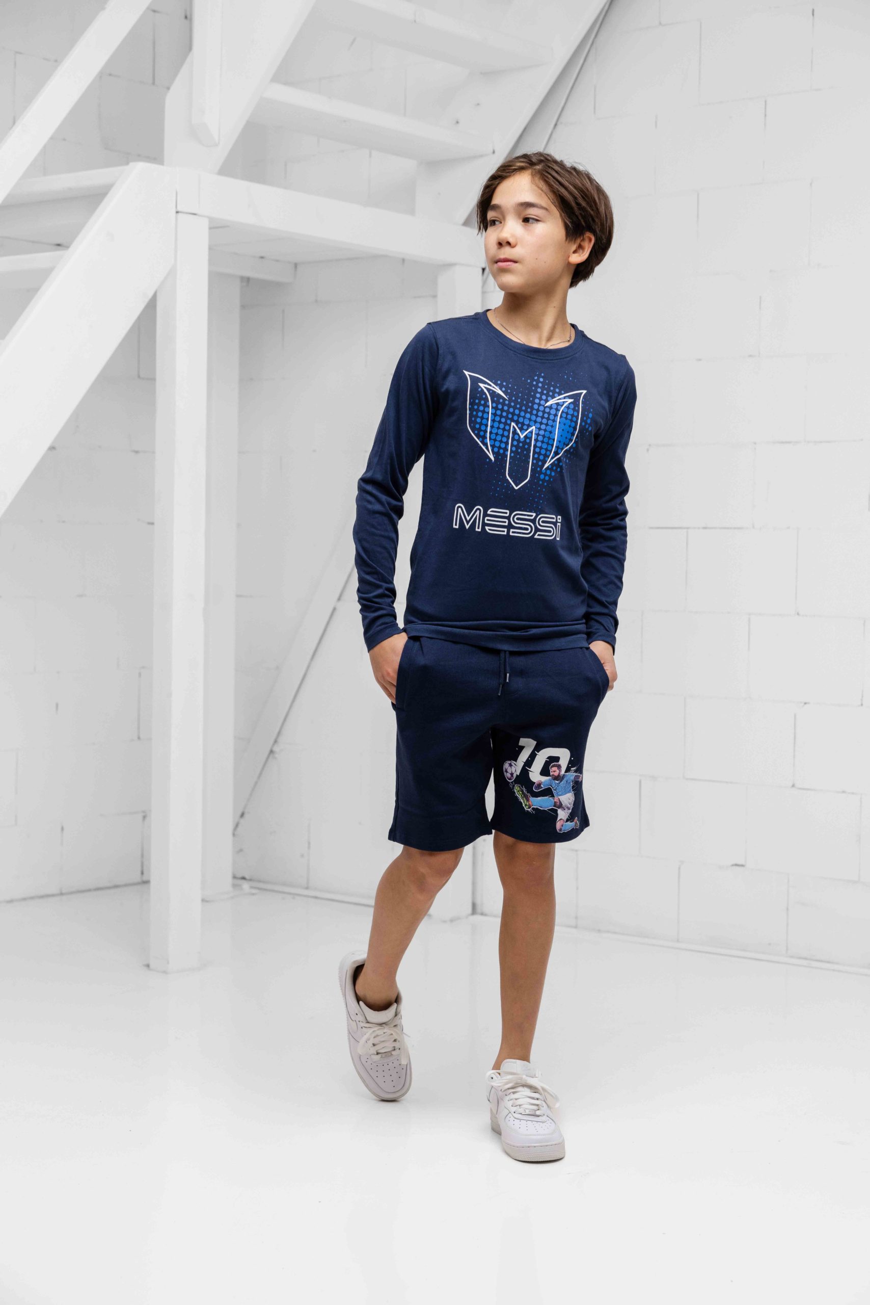 Vingino X Messi Goal Korte Broek Kids Donkerblauw