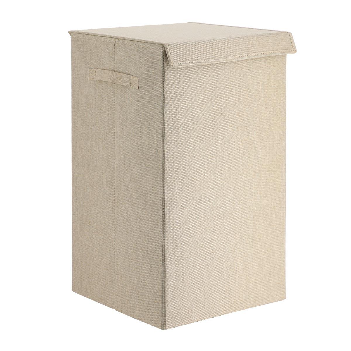 PANIERE A LINGE PLIABLE TISSU NATUREL