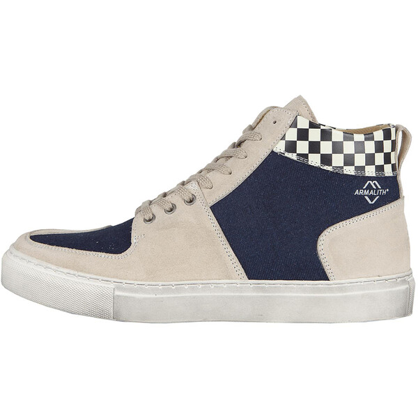Helstons - Baskets Grandprix cuir armalith Beige / Bleu