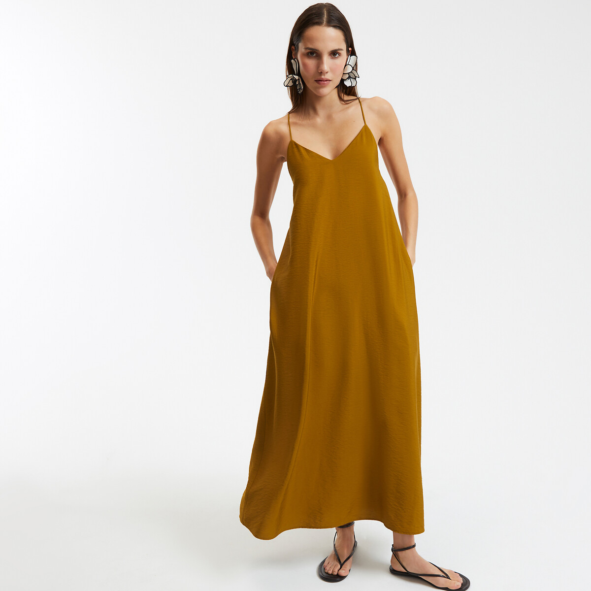 COLEÇÕES LA REDOUTE<br>Saia longa com alças finas