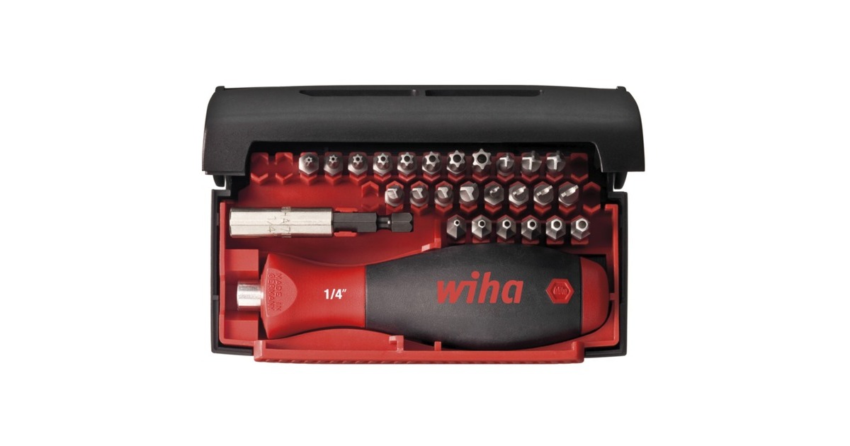 WihaBitset Collector Security Standard 25 mm en Torsion-bits  (Zwart, 28-delig 1/4