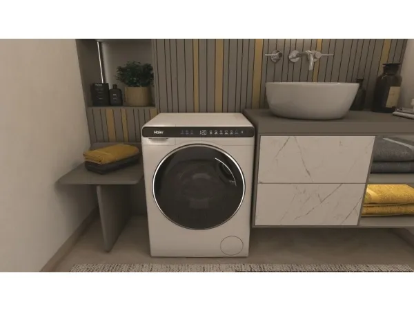 Haier HW50-BP12307-S, Front-læsning, 5 kg, C, 66 dB, 1200 rpm, A