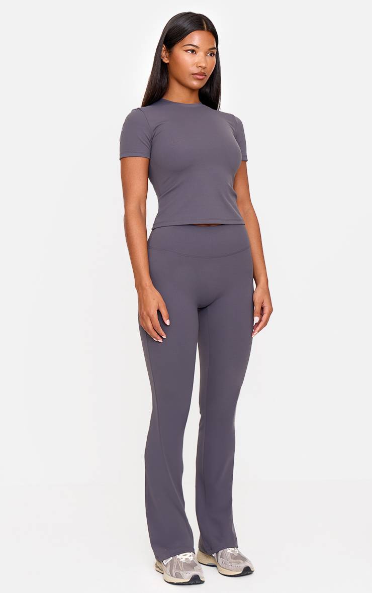 Charbon Haut De Sport Moulant Longue Coupe À Manches Courtes Ultimate Sculpt