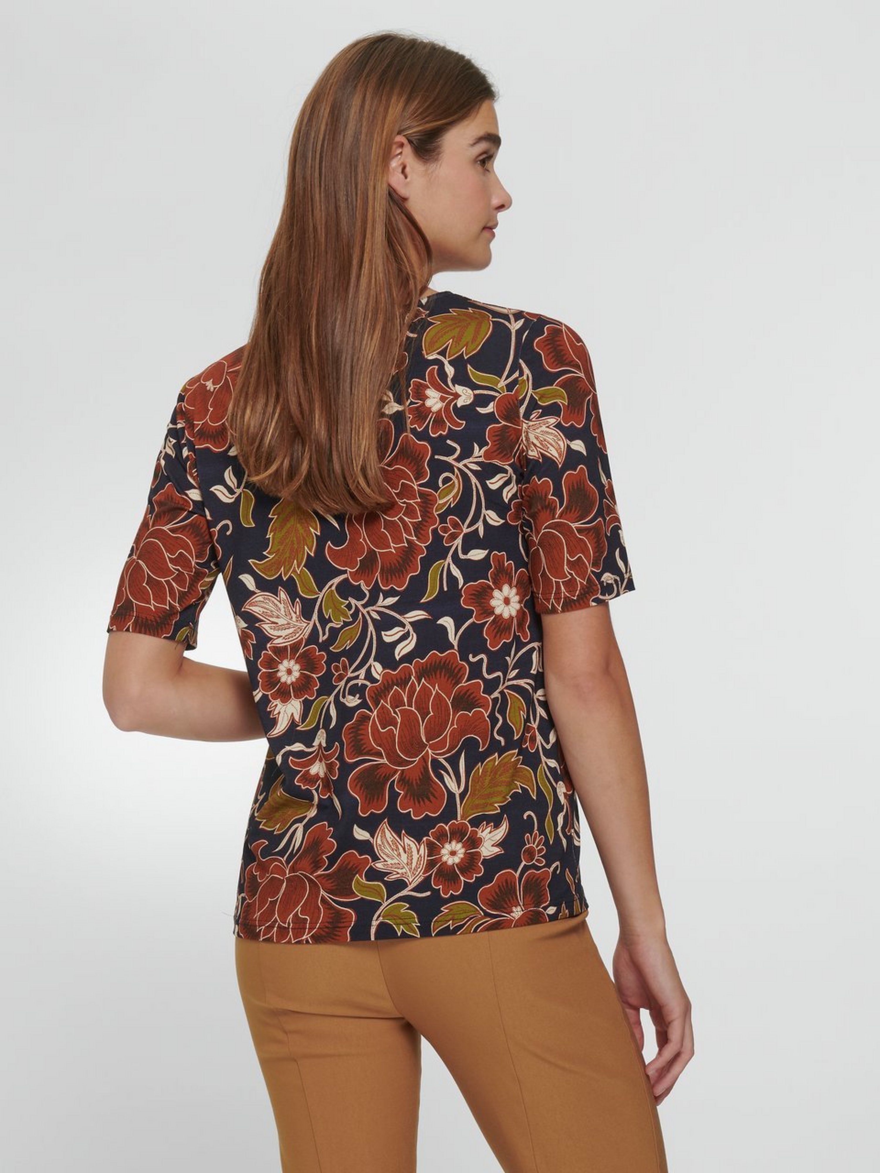 Rundhals-Shirt mit 1/2-Arm