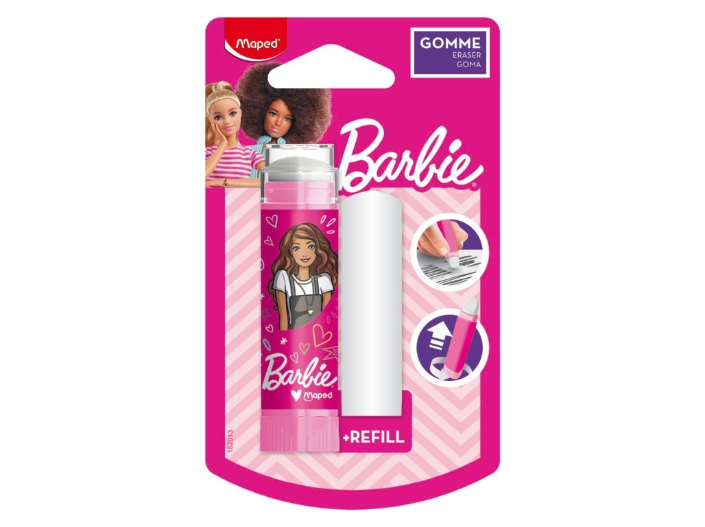 BORRACHA BATON RECARGA MAPED BARBIE