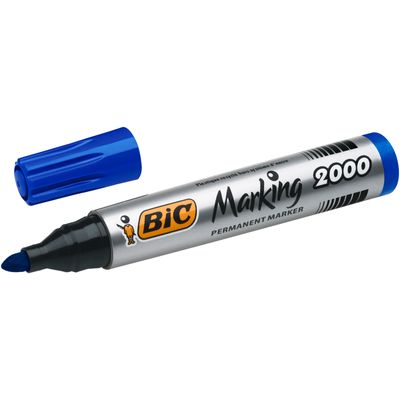 BIC MARKING 2000 - Pack de 12 marqueurs permanents - pointe ogive - bleu