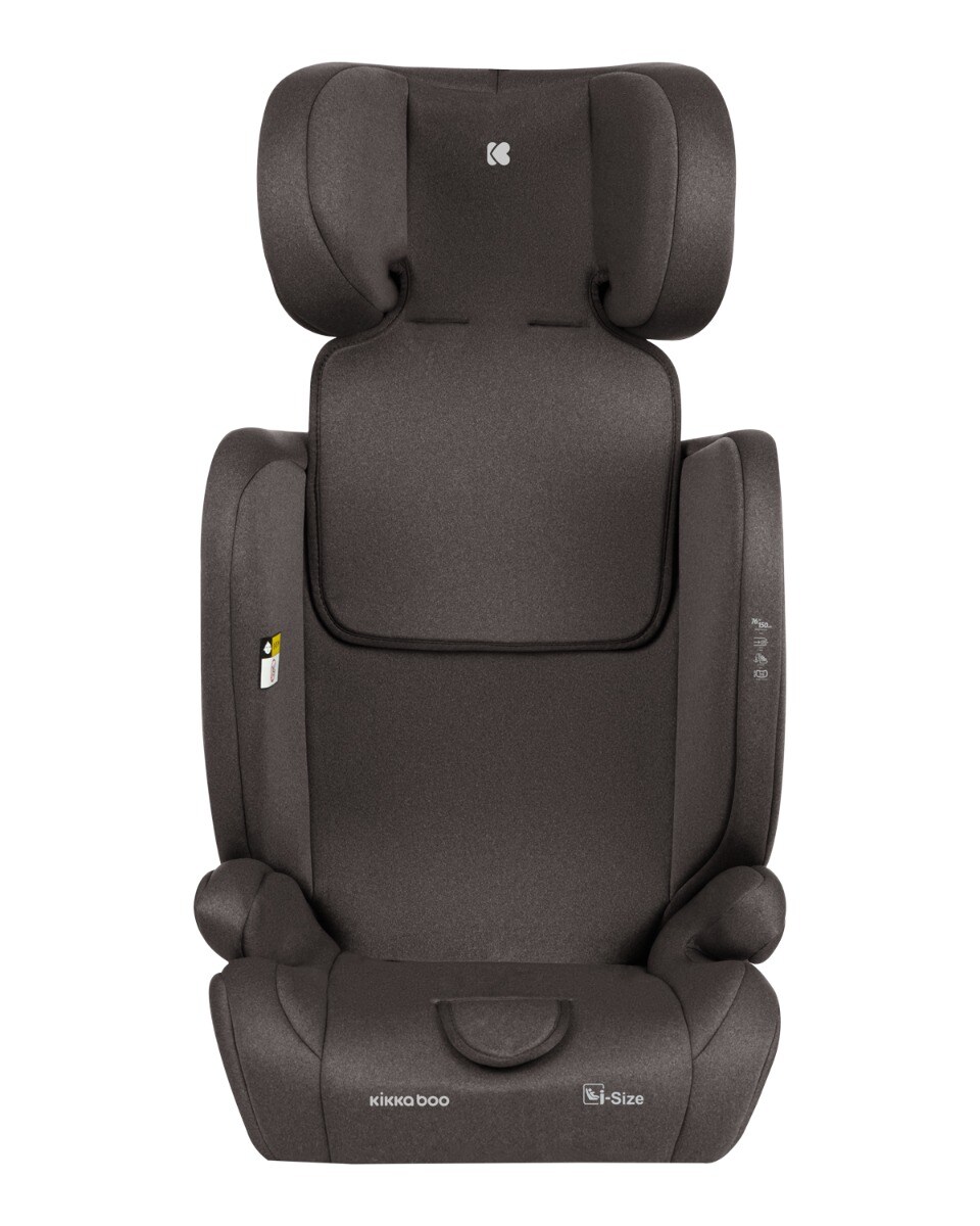 Kikkaboo Kindersitz i-Cross i-Size (76-150cm) Isofix Top Tether Kopfstütze Gurt braun