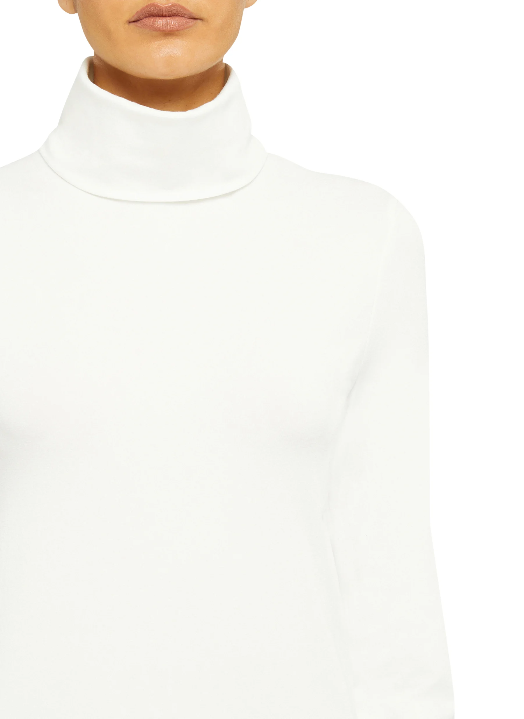 Aurora Pullover - Pull-over ajusté col roulé | Blanc