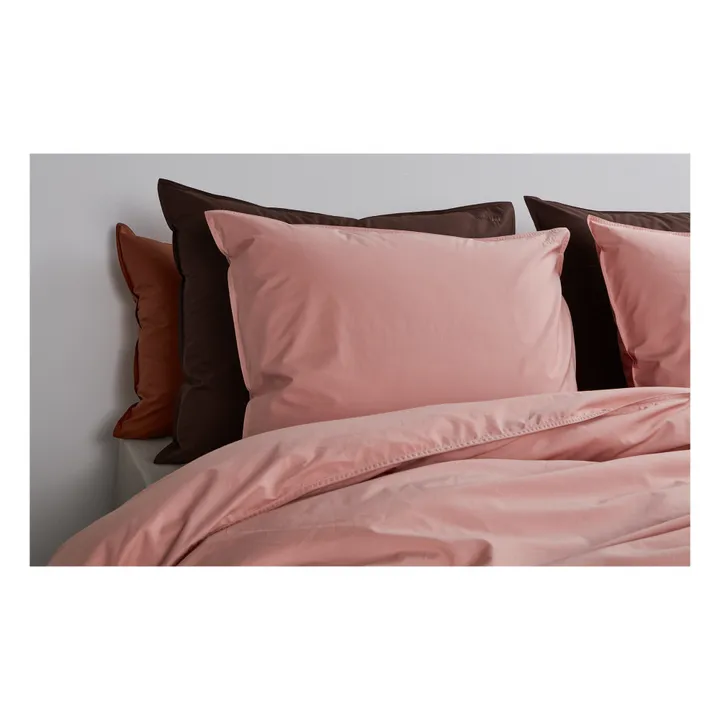 Suite 702 Housse de couette en percale organique | Rose poudré