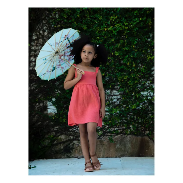 Petite Lucette Robe Coton Bio Lara | Rouge