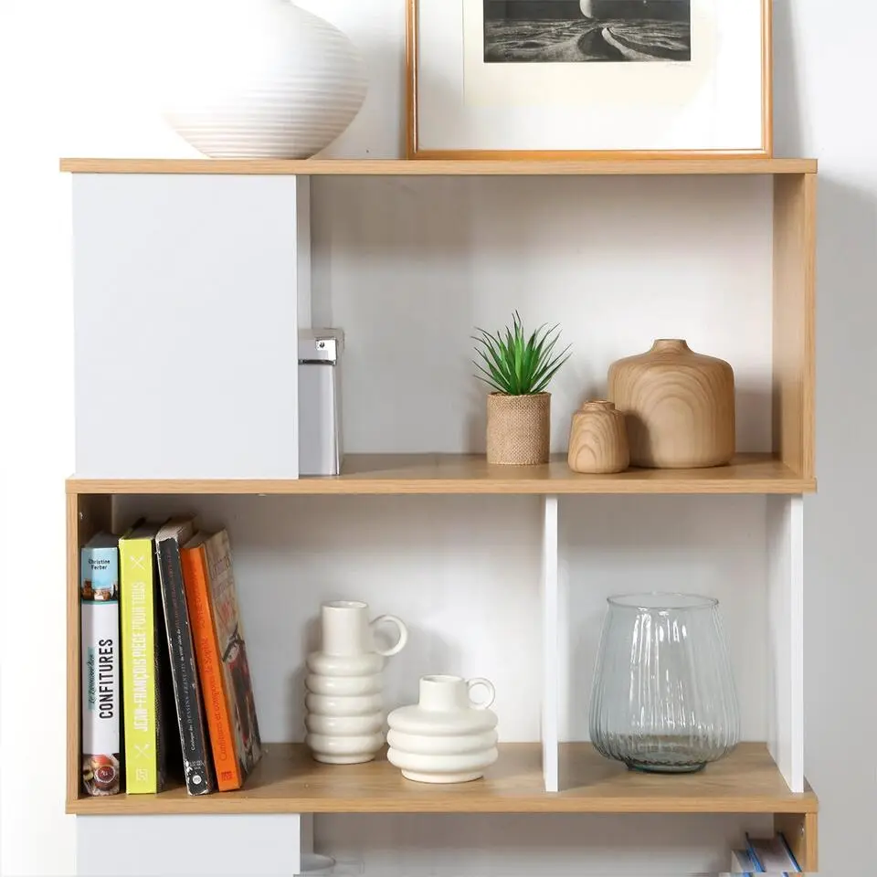 CALICOSY - Boekenkast - Wit - 173,5x80x29,5 cm