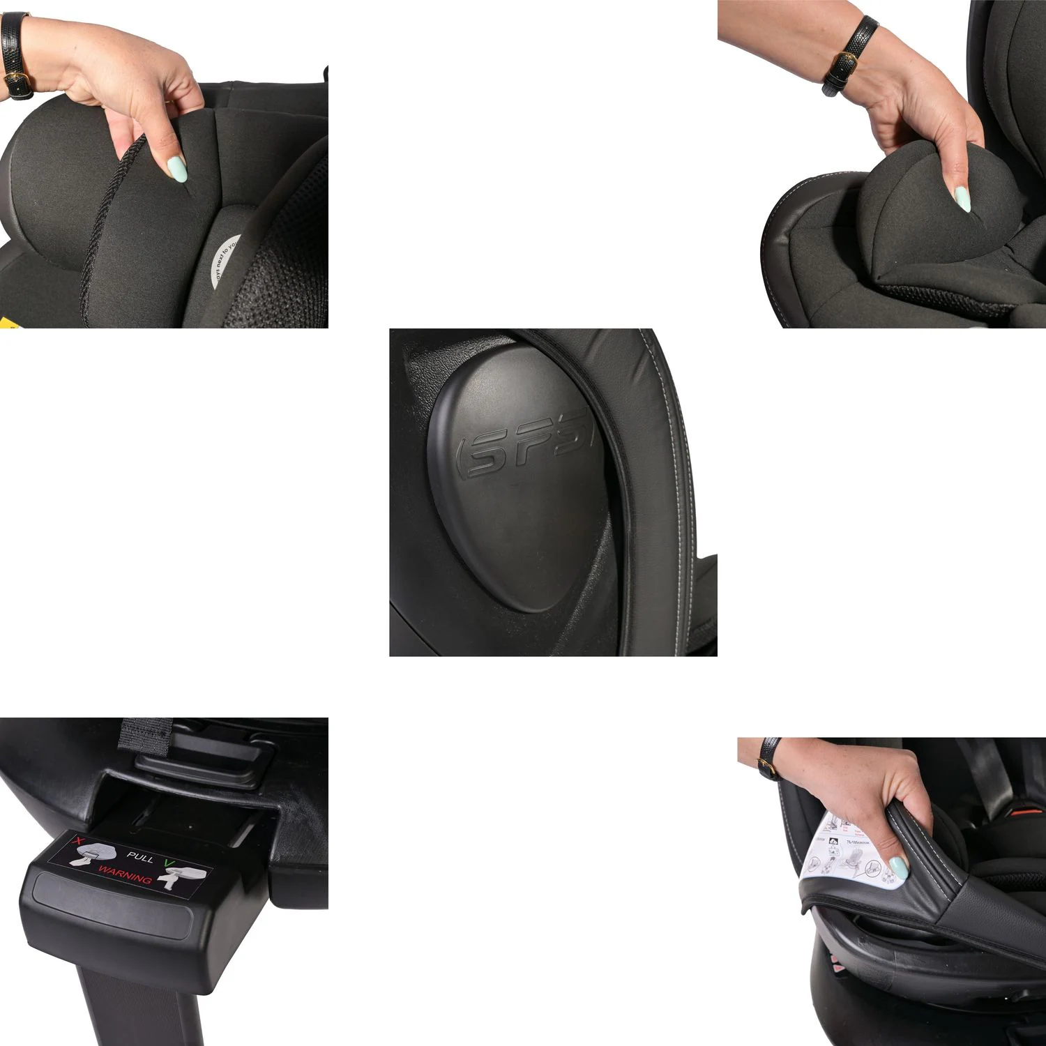 Lorelli Kindersitz Estate i-Size (40-150cm) Isofix, Stützbein, Sitz 360° drehbar schwarz