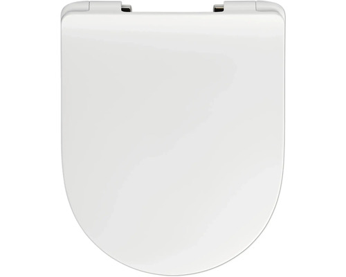 REIKA Mito toiletzitting, wit, antraciet gepolijste scharnieren, met soft-close mechanisme en Quick&Clean.