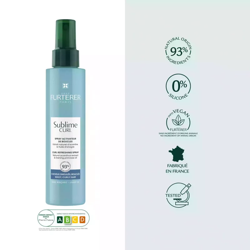 Sublime Curl - Spray Réactivateur de Boucles Sans Rinçage - 150ml
