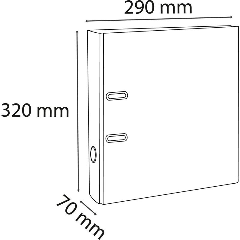 Classeur à levier plastifié Exacompta A4 - Dos 7 cm couleurs pastel