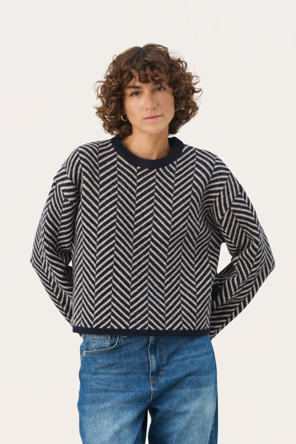 Part Two LeslyPW PU Navy jacquard