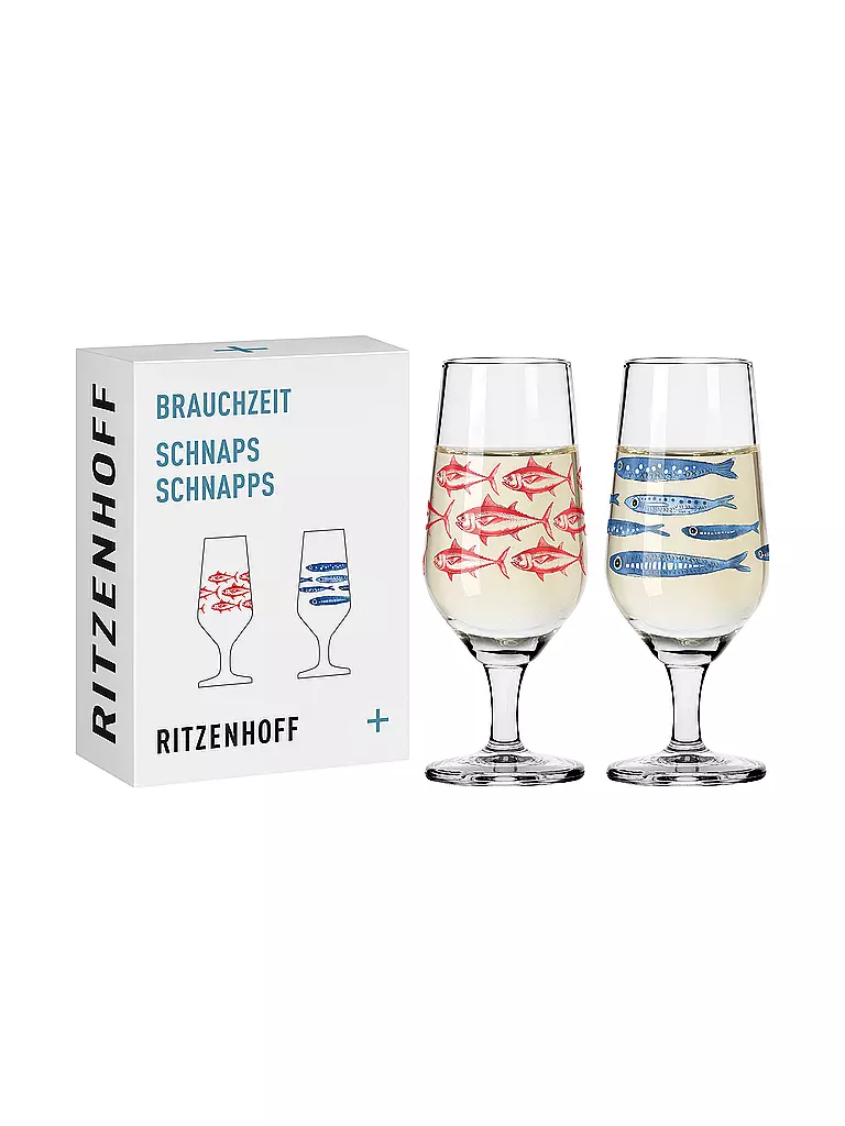 RITZENHOFF Schnapsglas 2-er Set BRAUCHZEIT #3 und #4 Daniela Garreton 2023 bunt