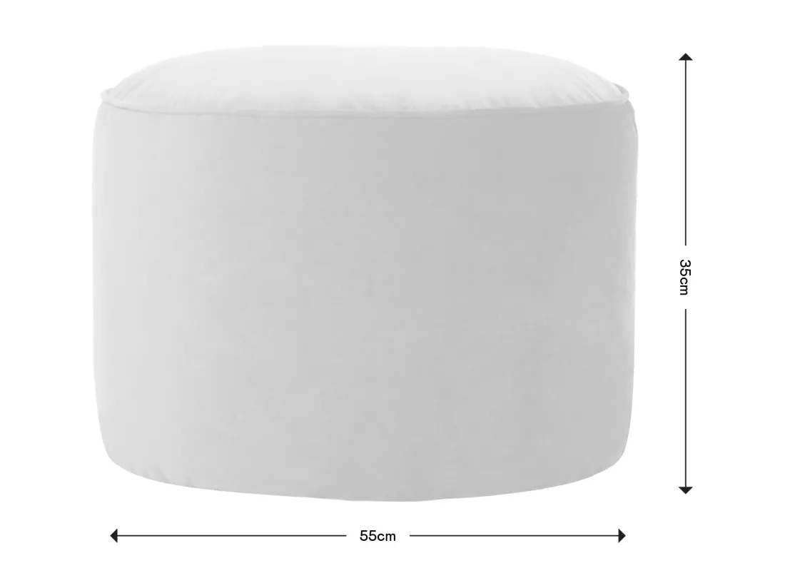 Pouf repose-pieds rond velours jaune ocre - MILANO