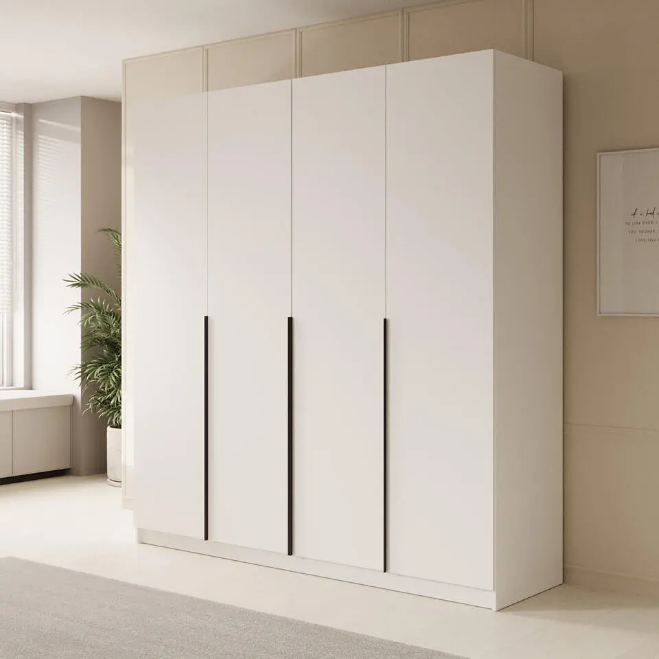 Meubella - Kledingkast Sabre - Wit - 200 cm