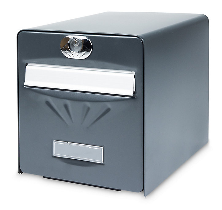 Boîte aux lettres 1 porte Burg Wätcher anthracite porte arrière vitrée