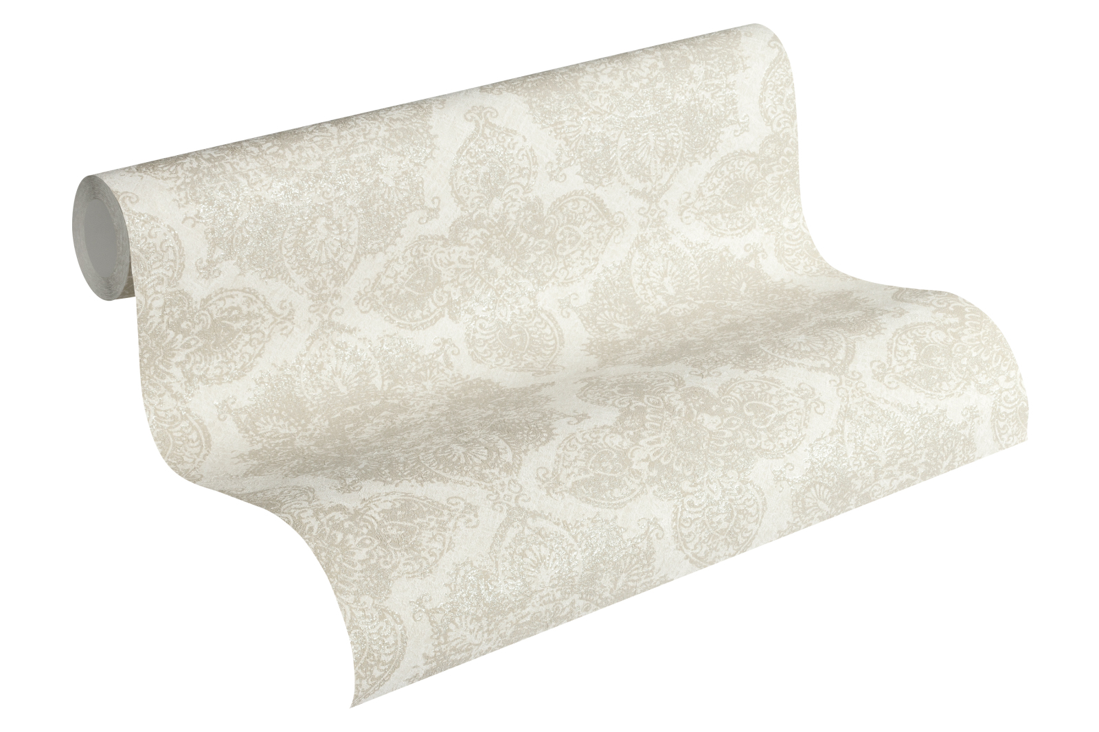 Vliestapete - BOHO LOVE - Ornamente - metallic-beige-grau - 10 Meter