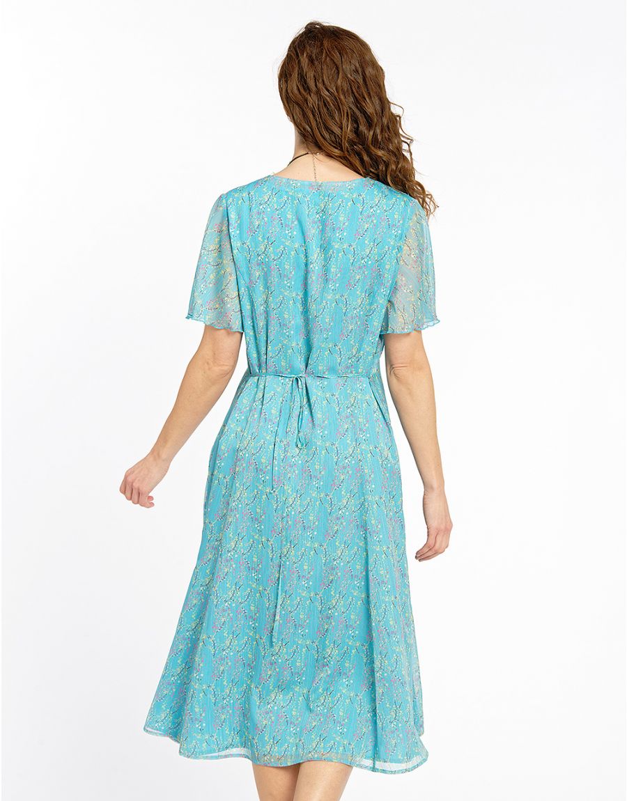 Robe longue turquoise